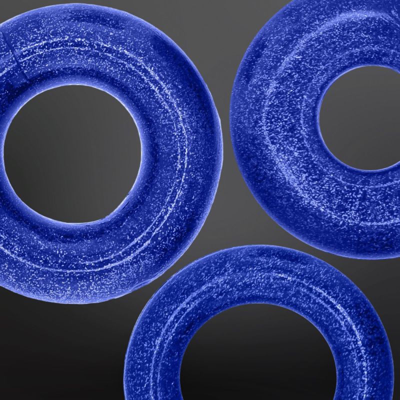 Cockrings Oxballs COCKPACK multi design 3-Pack Blue Fire