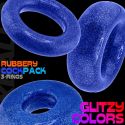 Cockrings Oxballs COCKPACK multi design 3-Pack Blue Fire
