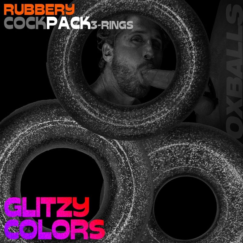 Cockringe Oxballs COCKPACK multi design 3-Pack Black Mica