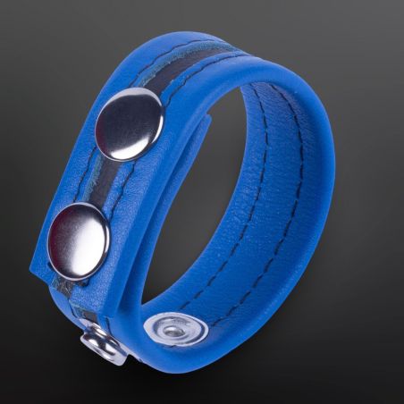 Cockring in pelle regolabile Tippy blu