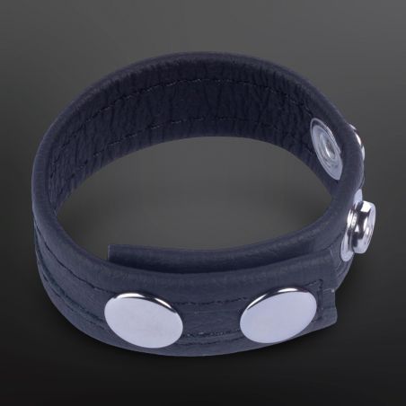 Cockring cuir réglable Tippy Noir
