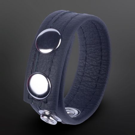 Adjustable leather cockring Tippy Black