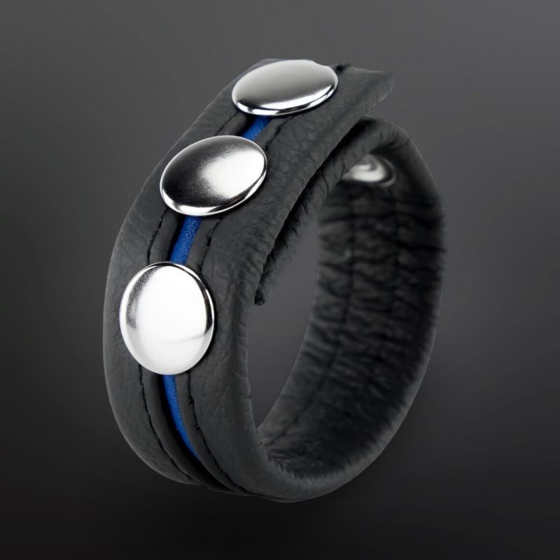 Cockring de Cuero Ajustable The Red Azul