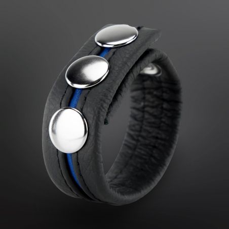 Verstellbarer Leder-Cockring The Red Blau