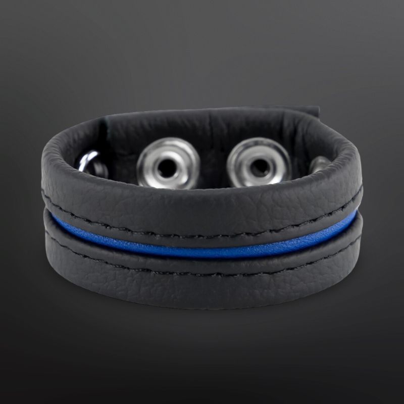 Adjustable Leather Cockring The Red Blue