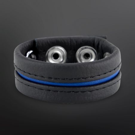 Adjustable Leather Cockring The Red Blue