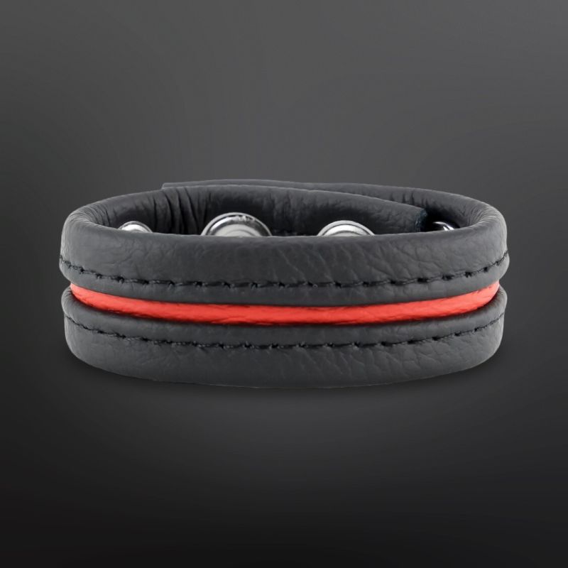 Cockring The Red Cuir Adjustable Rouge