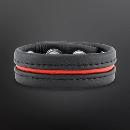 Regulowany Skórzany Cockring The Red Czerwony