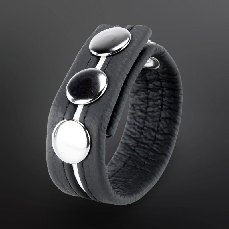 Verstellbarer Leder-Cockring The Red Weiß